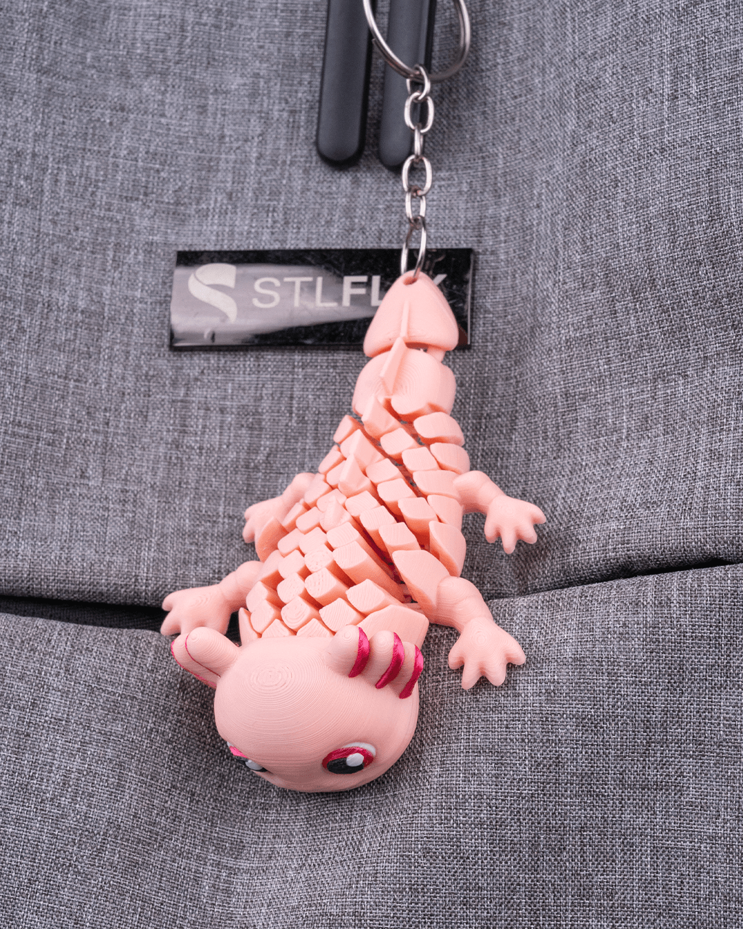 Ashley The Axolotl Fidget Keychain-Key Ring