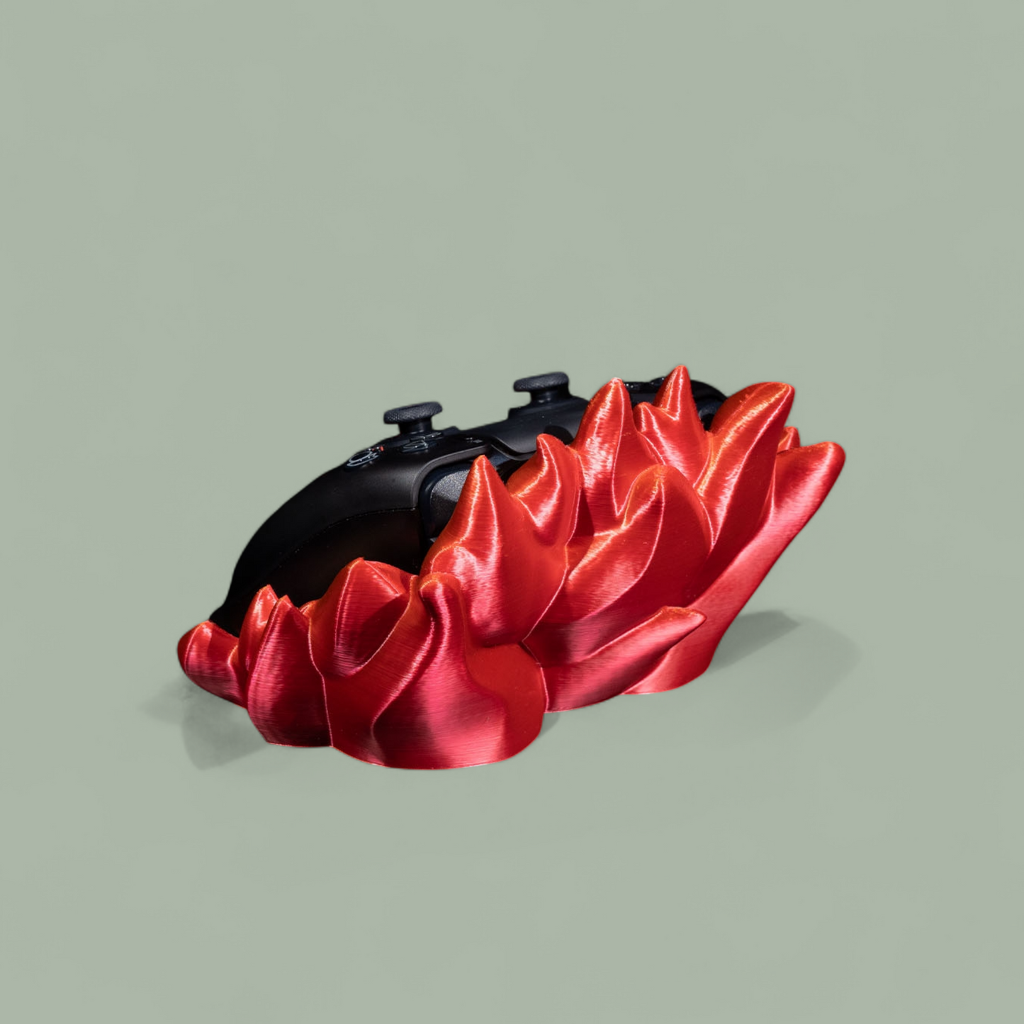 3D Printed Xbox Series X/S & PS5 Controller Stand – Silk PLA Flames Design