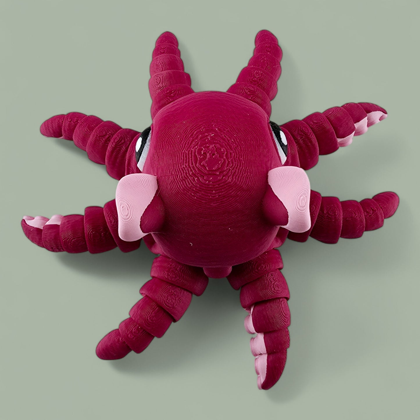 3D Printed Articulated Flapjack Octopus – Poseable Fidget Toy by Mat Mire Makes