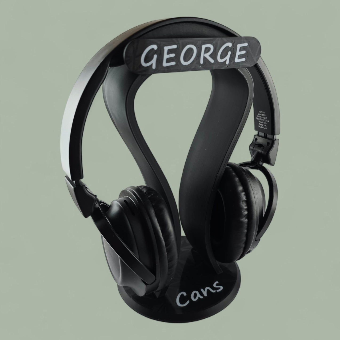 Modern 3D Printed Personalised Headphone Stand – Custom Name, Stylish Desk Accessory
