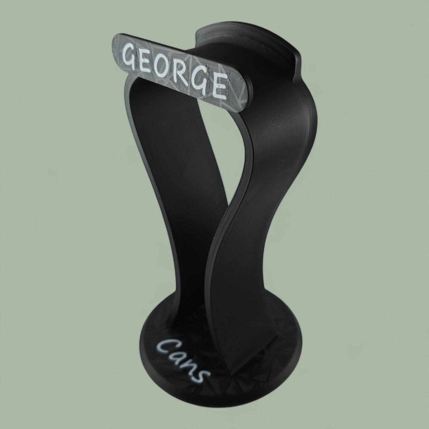 Modern 3D Printed Personalised Headphone Stand – Custom Name, Stylish Desk Accessory