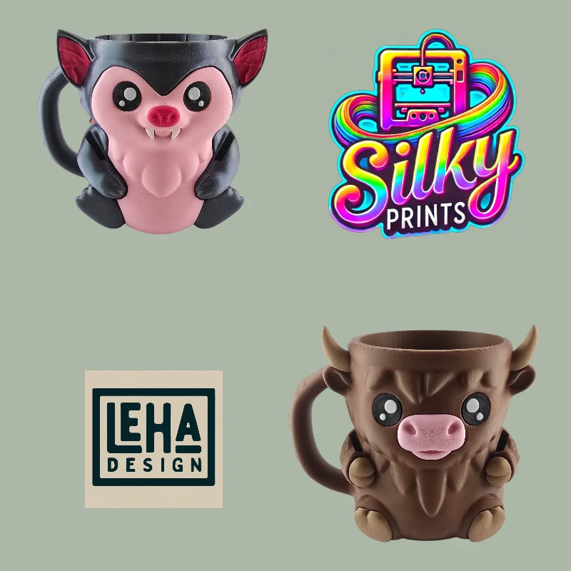 Cute Animal Ice Cream Holders – Cow, Penguin, Bat & Highland Cow | Fun Kids Party Accessory