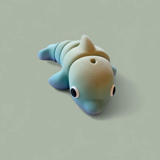 Dolphin Fidget Wiggler-Large Print-Articulated- Whimsical Design- Stress Relief-Anxiety Relief