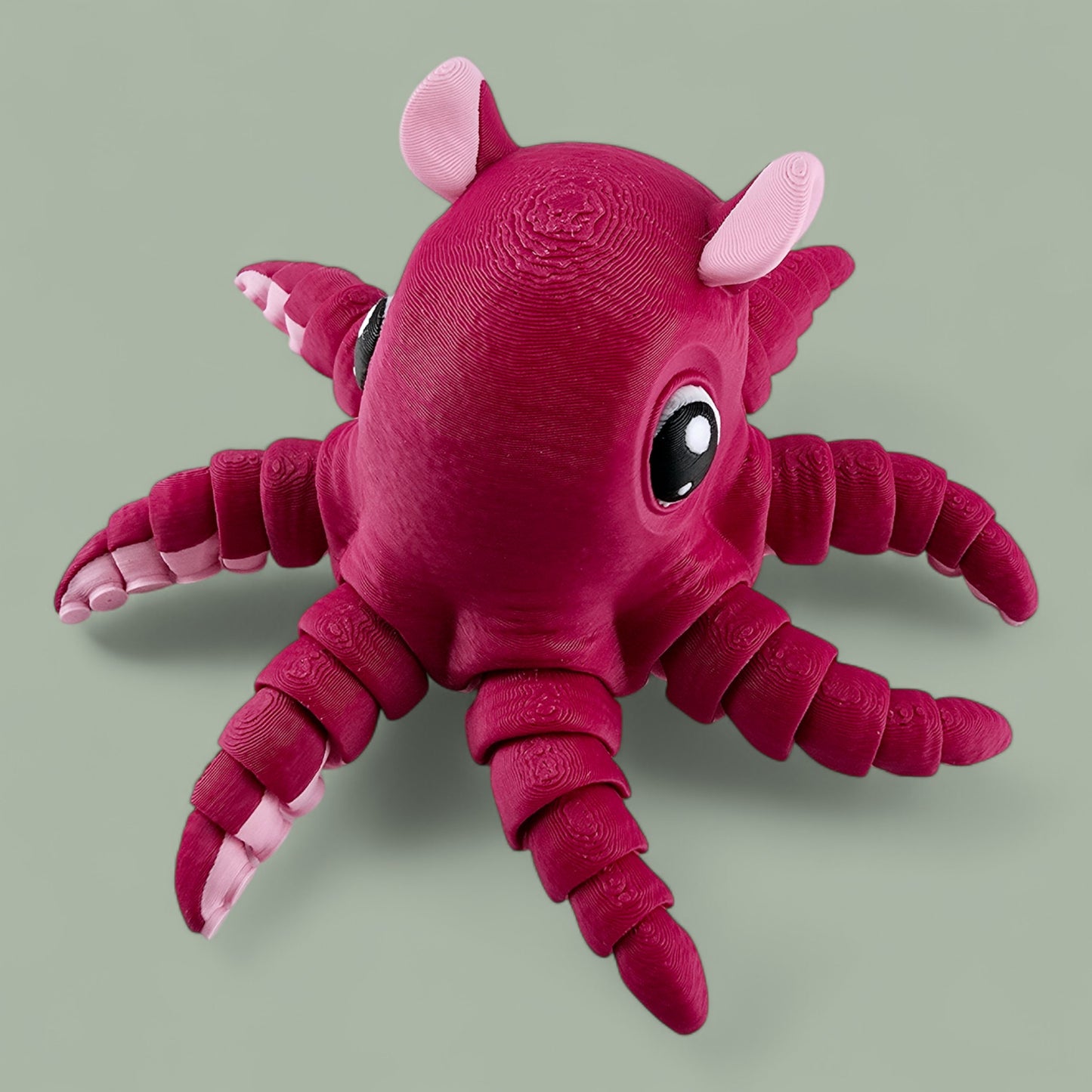 3D Printed Articulated Flapjack Octopus – Poseable Fidget Toy by Mat Mire Makes