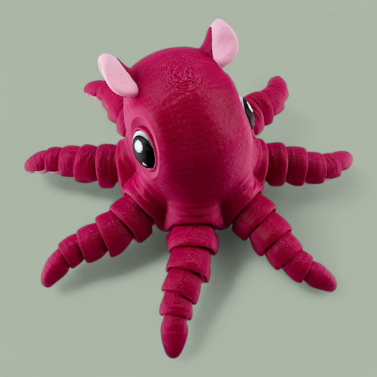 3D Printed Articulated Flapjack Octopus – Poseable Fidget Toy by Mat Mire Makes
