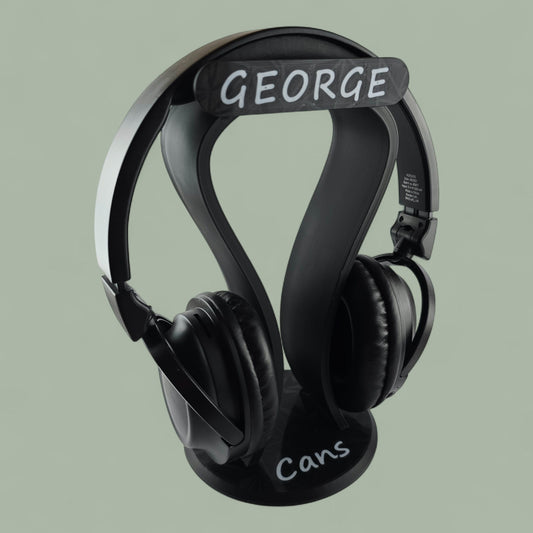 Modern 3D Printed Personalised Headphone Stand – Custom Name, Stylish Desk Accessory