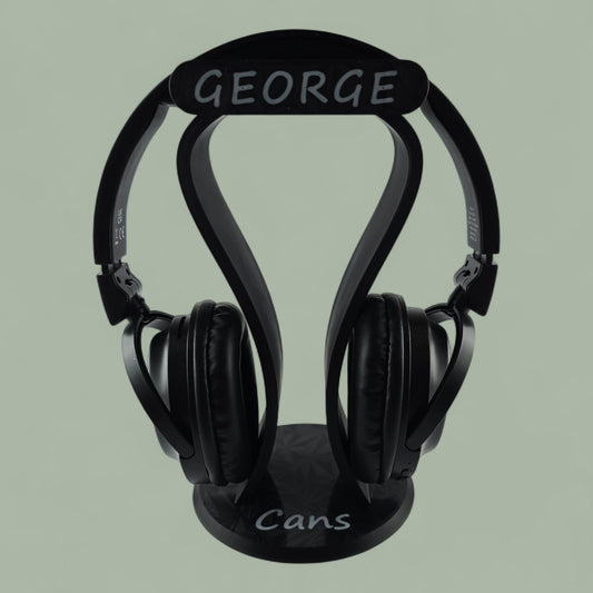 Modern 3D Printed Personalised Headphone Stand – Custom Name, Stylish Desk Accessory