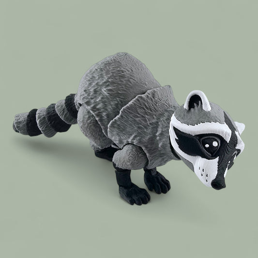 Flexi Raccoon Fidget  Articulated 3D Printed Design by Mat Mire Makes