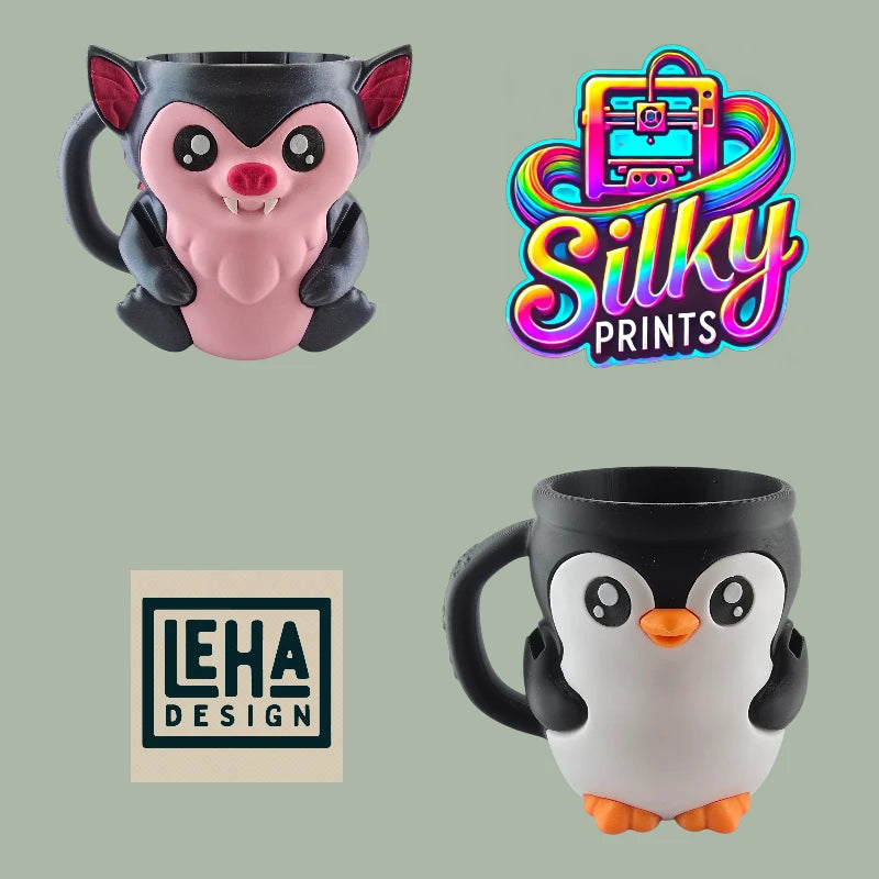 Cute Animal Ice Cream Holders – Cow, Penguin, Bat & Highland Cow | Fun Kids Party Accessory