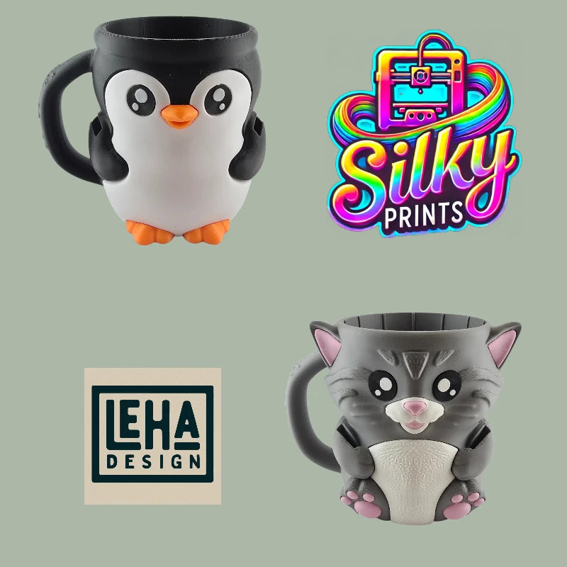 Cute Animal Ice Cream Holders – Cow, Penguin, Bat & Highland Cow | Fun Kids Party Accessory