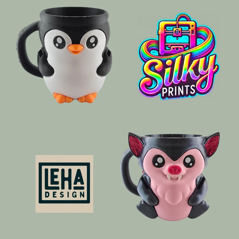Cute Animal Ice Cream Holders – Cow, Penguin, Bat & Highland Cow | Fun Kids Party Accessory