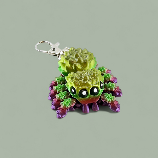 Big Jumping Spider Keychain – Fun and Colourful Salticidae Spider Keyring