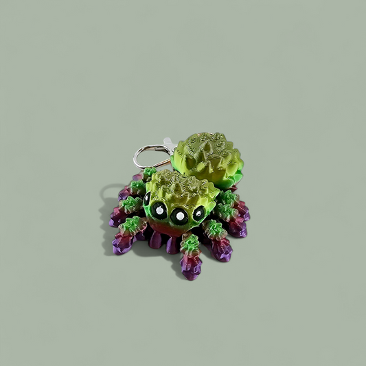 Big Jumping Spider Keychain – Fun and Colourful Salticidae Spider Keyring